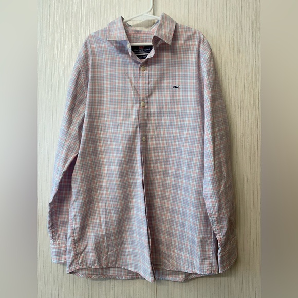 Vineyard Vines Light Blue/Pink Casual Button Down Shirt boys 12-14 M Bundle - Picture 10 of 10